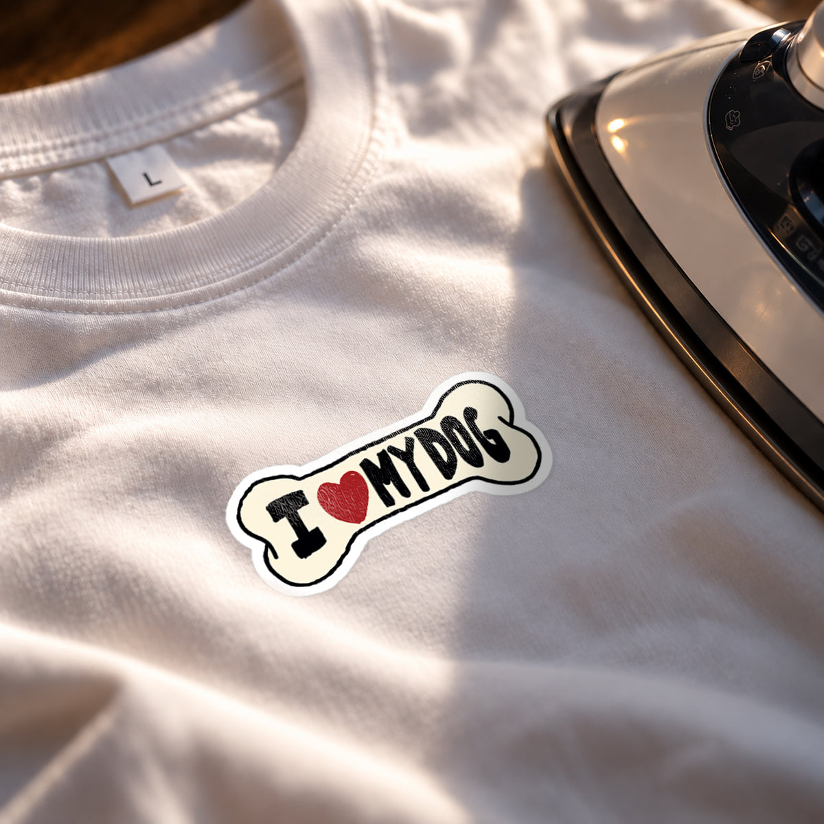 I ❤️ My Dog Iron-On Patch | Cute Dog Lover T-Shirt Patch
