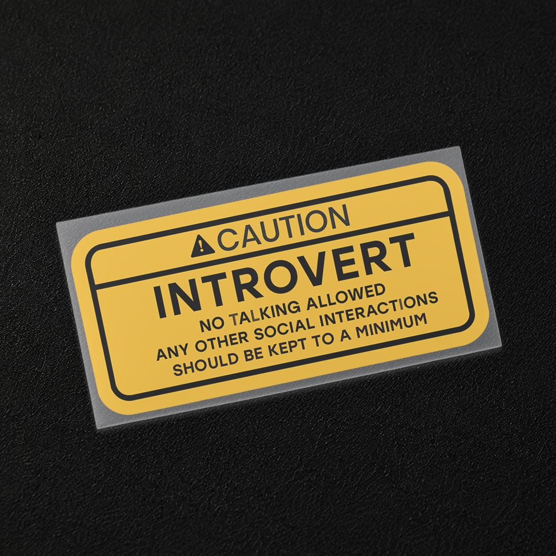 Caution: Introvert Iron On Patch