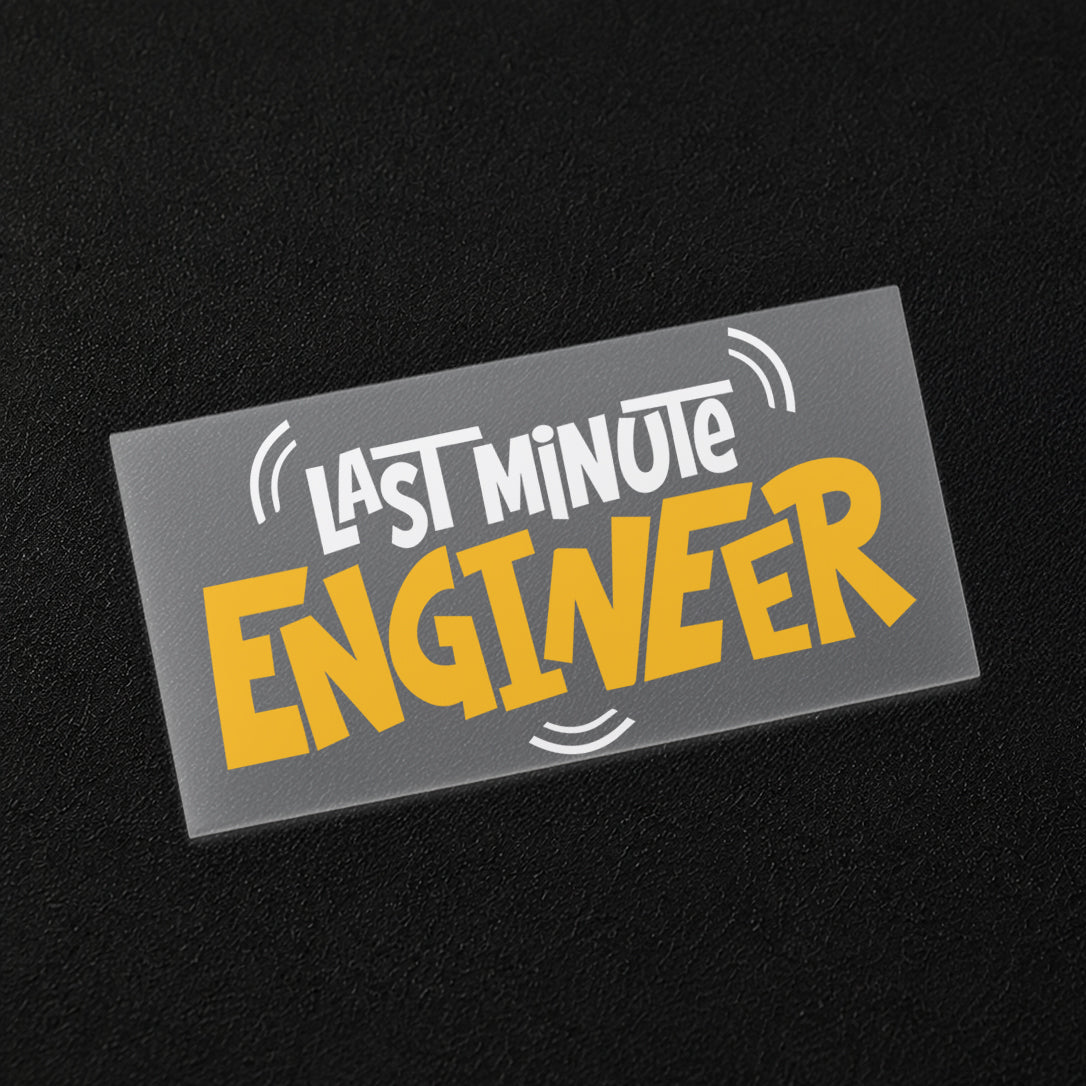 Last Minute Engineer Iron On Patch