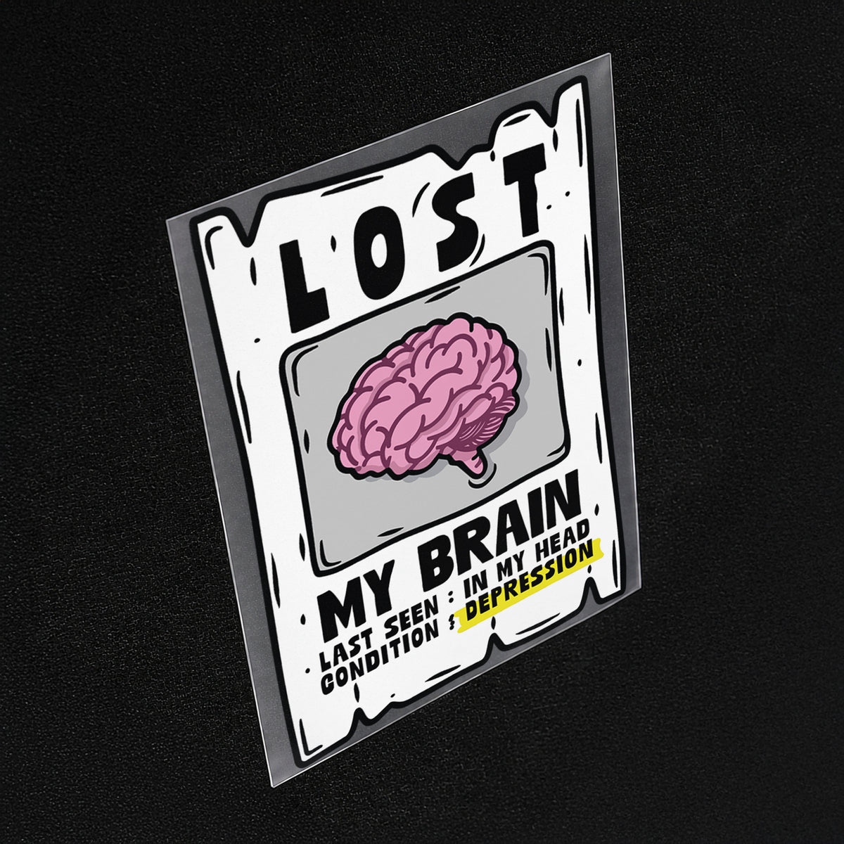 Lost My Brain Iron On Patch