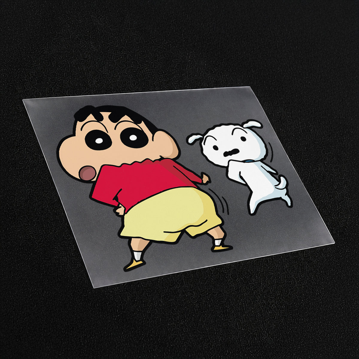 Shin Chan & Shiro Shuffle Iron-On Patch