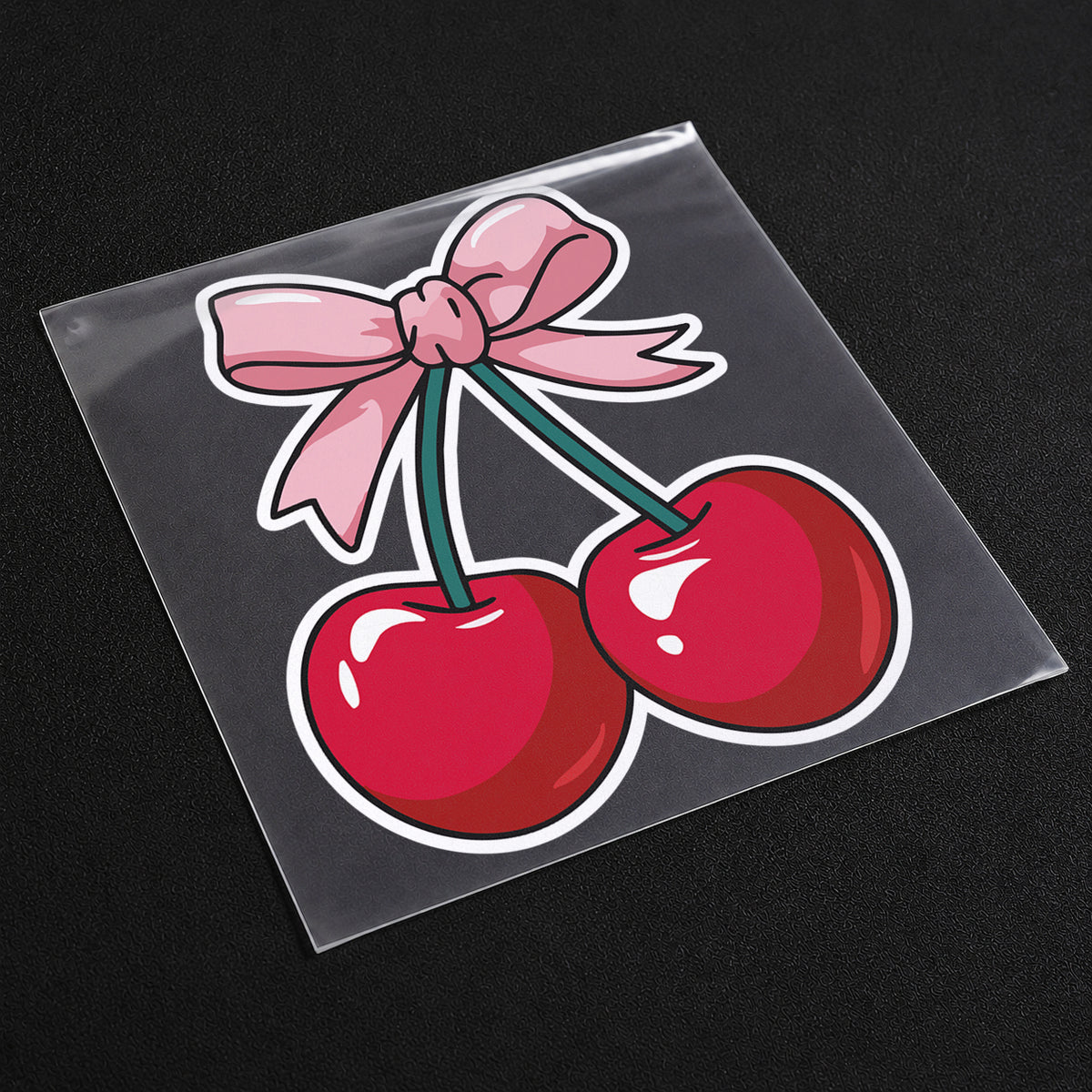Cherry Bow Iron-On Patch