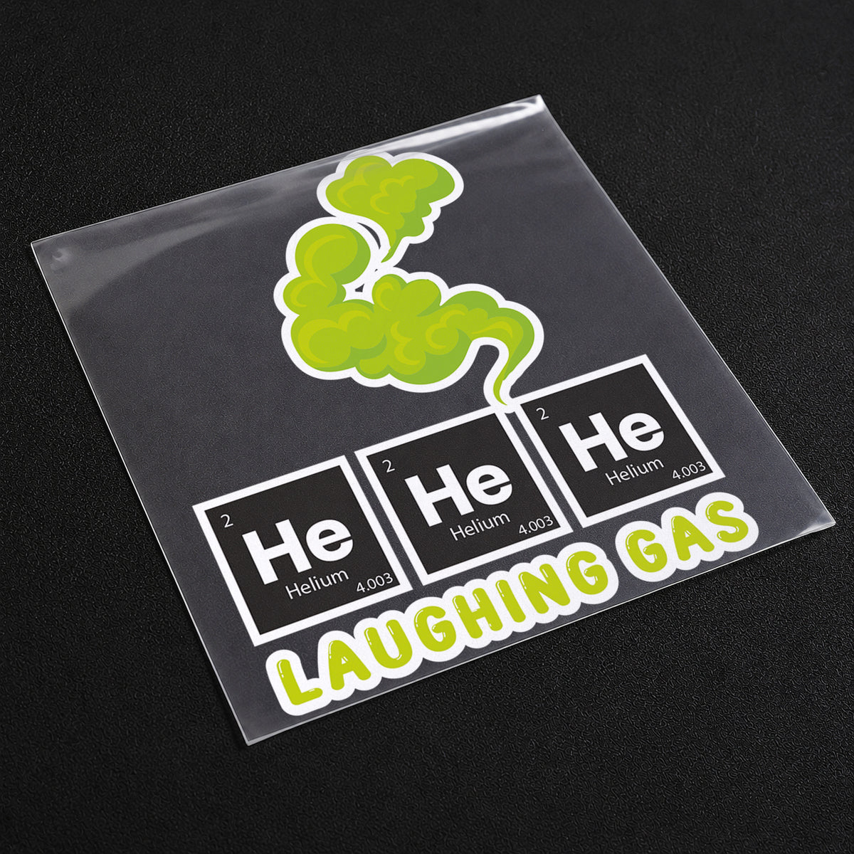 He He He Iron On Patch