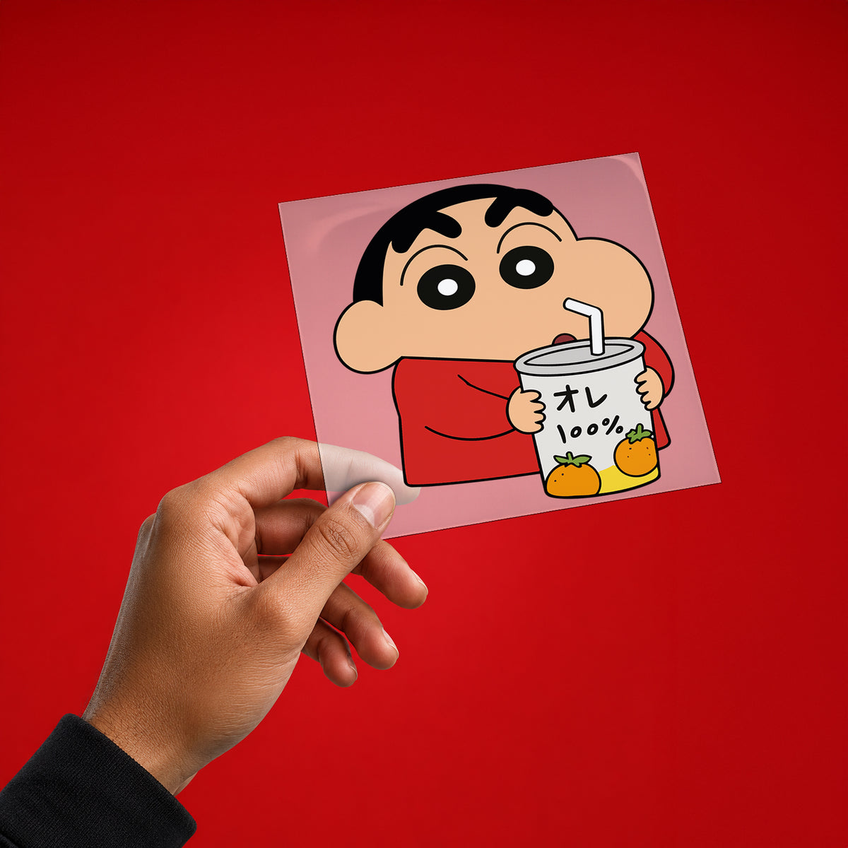 Shin Chan Juice Break Iron On patch