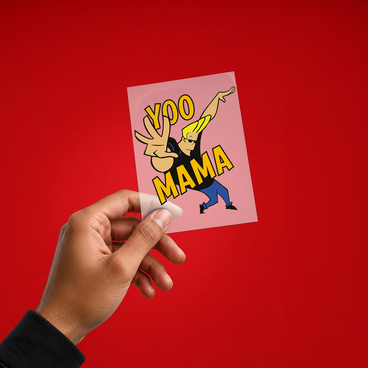 Johnny Bravo Yoo Mama Iron On Patch