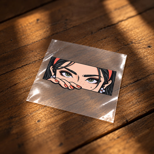 Mysterious Anime Girl Iron-On Patch | Aesthetic Anime T-Shirt Patch