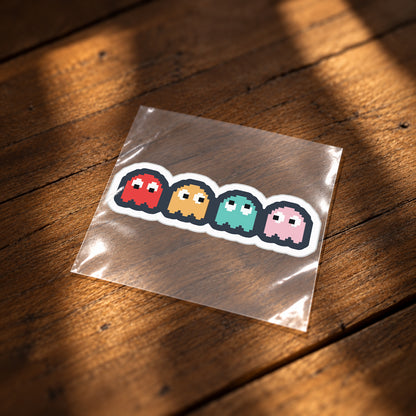Pixel Pac-Man Ghosts Iron-On Patch