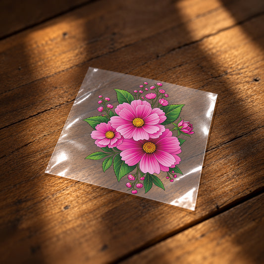 Pink Floral Bouquet Iron-on Patch