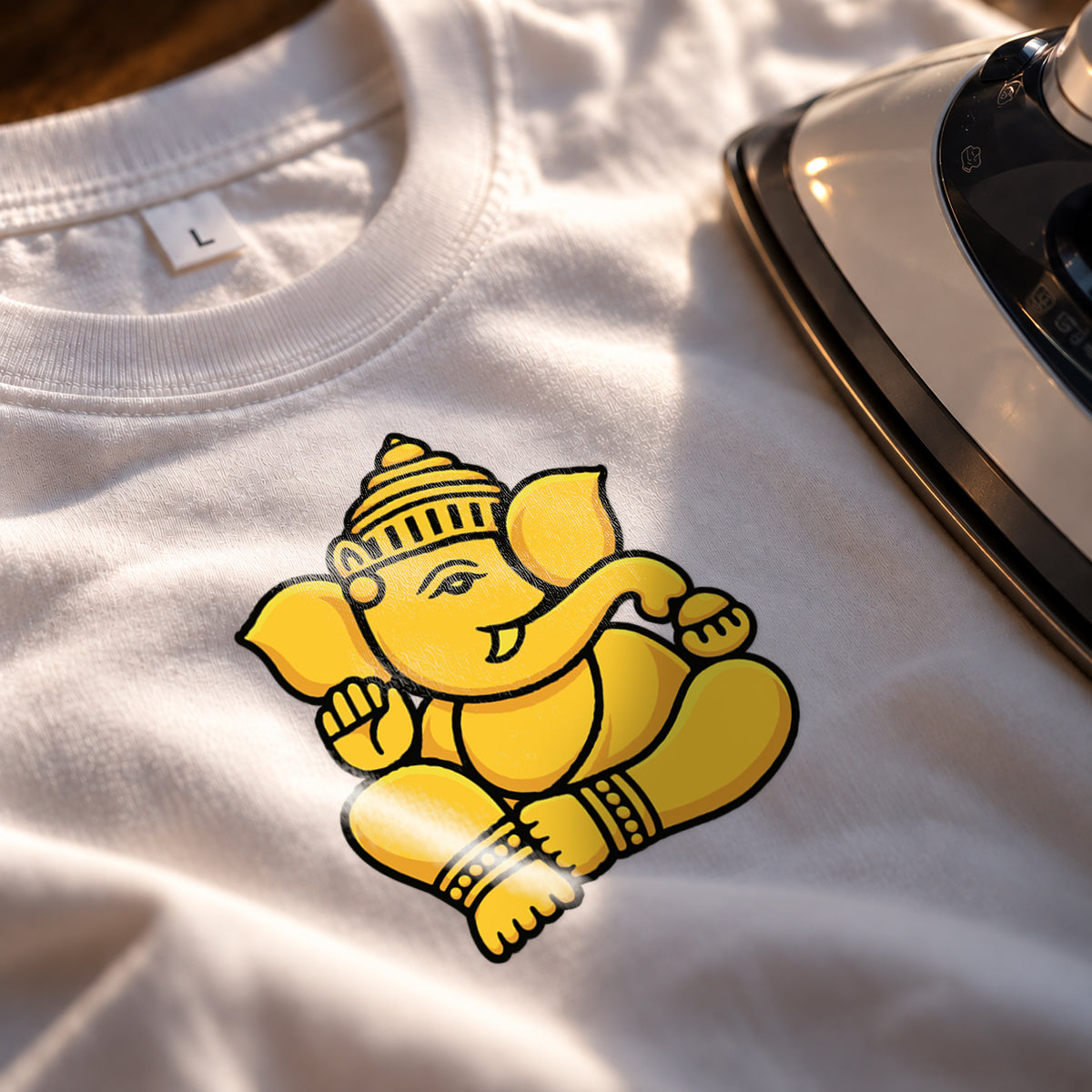 Lord Ganesha Iron-On Patch | Ganpati Bappa T-Shirt Patch