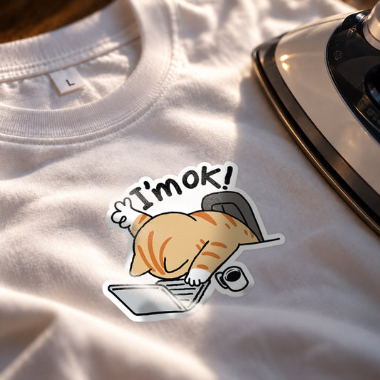 I'm Okay Cat Iron on Patches