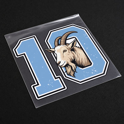 Messi GOAT Number 10 Iron On Patch