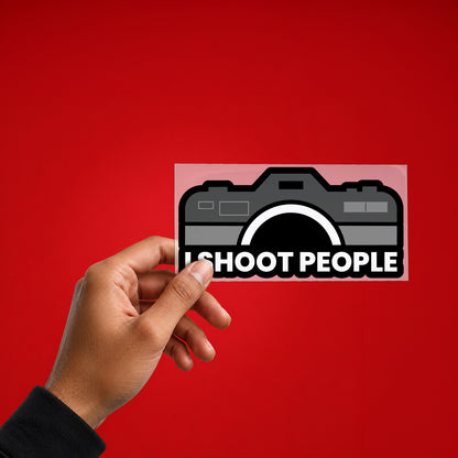 I Shoot People Photographer Iron On Patch