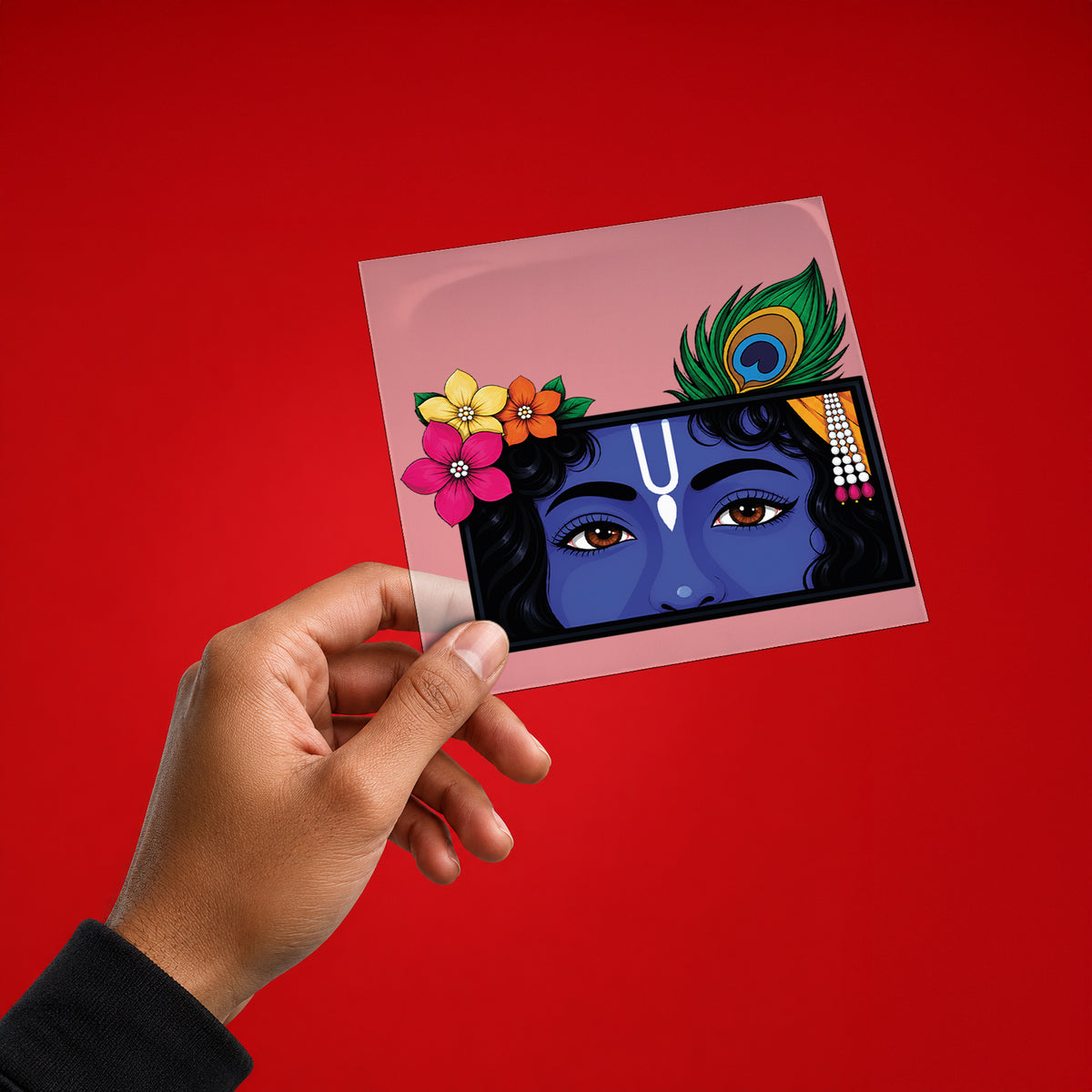 Lord Krishna Eyes Iron-On Patch