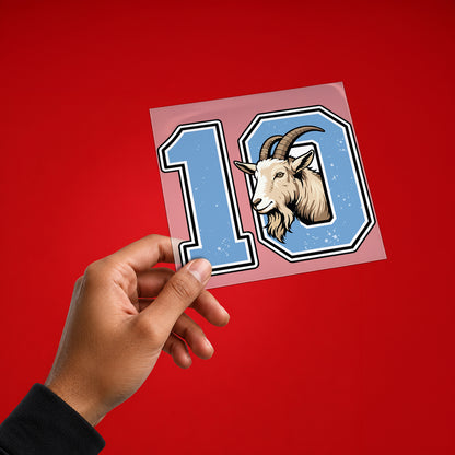 Messi GOAT Number 10 Iron On Patch